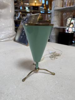  Stilnovo Rare Table Lamp in Brass and Lacquered Metal Stilnovo Style Italy 1950s - 4540761