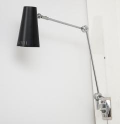  Stilnovo SINGLE BLACK AND CHROME SCONCE BY STILNOVO - 1822281