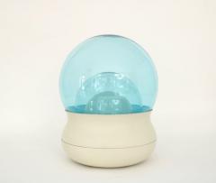  Stilnovo STILNOVO ORB ITALIAN BLUE TRIPLE DOME MURANO GLASS TABLE LAMP MODEL TL 278 - 1562098