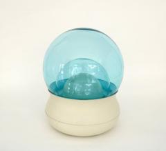  Stilnovo STILNOVO ORB ITALIAN BLUE TRIPLE DOME MURANO GLASS TABLE LAMP MODEL TL 278 - 1562099