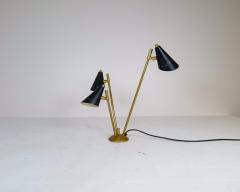  Stilnovo Sculpture Italian Modern Table Lamp Brass and Metal Stilnovo Style - 2694355