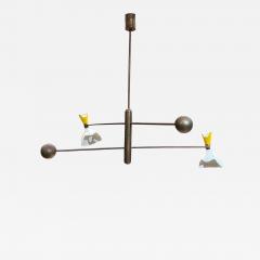  Stilnovo Sensational Style Stilnovo Italian Modern Mobile Chandelier Yellow and White - 3044436