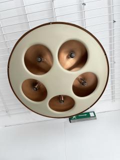  Stilnovo Space Age Metal Copper Brass Flush Mount Mod 1243 by Stilnovo Italy 1960s - 2566158