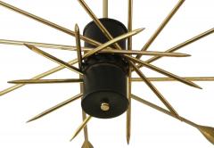  Stilnovo Spiked Italian Mid Century Chandelier Attributed to Stilnovo - 218765