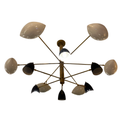  Stilnovo StilNovo White Black 70s Ceiling Lamp - 4004538