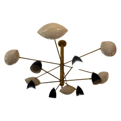  Stilnovo StilNovo White Black 70s Ceiling Lamp - 4004563