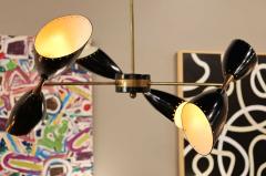  Stilnovo Stillnovo Style Chandelier with Three Double Coned Articulating Arms - 2433356