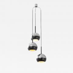  Stilnovo Stilnovo Chandelier with 3 Pendants mod 1236 in Metal and Glass 60 - 3334332