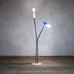  Stilnovo Stilnovo Floor Lamp with Two Diffusers with Marble Base - 3570717