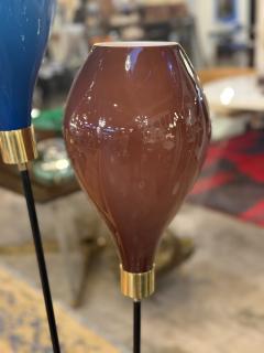  Stilnovo Stilnovo Floor Lamp with Two Incamiciati Glass Shades Italy 1950s 1960s - 4495459