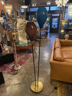  Stilnovo Stilnovo Floor Lamp with Two Incamiciati Glass Shades Italy 1950s 1960s - 4495463