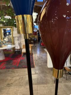  Stilnovo Stilnovo Floor Lamp with Two Incamiciati Glass Shades Italy 1950s 1960s - 4495465