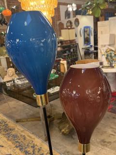  Stilnovo Stilnovo Floor Lamp with Two Incamiciati Glass Shades Italy 1950s 1960s - 4495470