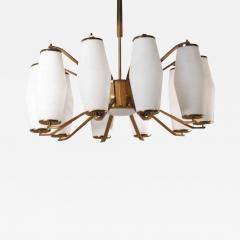  Stilnovo Stilnovo Grand Scaled Eleven Light Mid Century Chandelier Italy circa 1960 - 404692