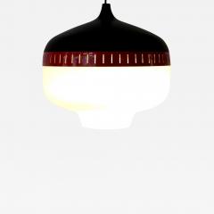  Stilnovo Stilnovo Italian Pendant Light Metal and Brushed Satin Opaque Glass Diffuser - 926772