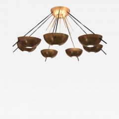  Stilnovo Stilnovo Mid Century Italian Sputnik Brass Chandelier - 1443749