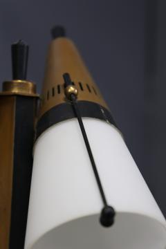  Stilnovo Stilnovo MidCentury Floor Lamp in brass marble and opaline glass 1950s - 1311140