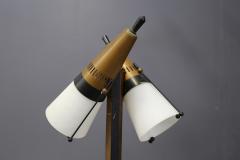  Stilnovo Stilnovo MidCentury Floor Lamp in brass marble and opaline glass 1950s - 1311156