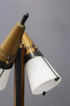  Stilnovo Stilnovo MidCentury Floor Lamp in brass marble and opaline glass 1950s - 1311157