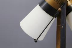  Stilnovo Stilnovo MidCentury Floor Lamp in brass marble and opaline glass 1950s - 1311158