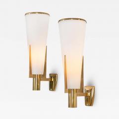  Stilnovo Stilnovo Model 2021 1 Brass Glass Sconces - 3196884