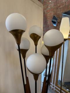  Stilnovo Stilnovo Multi Arm Floor Lamp with Opaline Glass Shades - 4446959