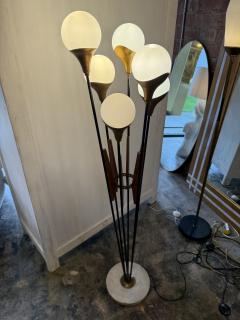  Stilnovo Stilnovo Multi Arm Floor Lamp with Opaline Glass Shades - 4446961