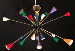  Stilnovo Stilnovo Multi Color Sputnik Chandelier Mid Century Italian Design - 632512