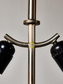  Stilnovo Stilnovo Opaline Glass and Brushed Steel Table Lamp - 4693784