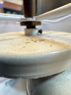  Stilnovo Stilnovo Orange Enamel Table Lamp with Custom Shade Italy 1970s - 4324936