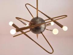  Stilnovo Stilnovo Sputnik Six Arms Brass Chandelier Italy 1950s - 3469257