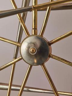  Stilnovo Stilnovo Sputnik Six Arms Brass Chandelier Italy 1960s - 3473002