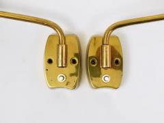  Stilnovo Stilnovo Style Pair Articulating Conical Brass Sconces Wall Lights Italy 1950s - 4054973
