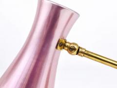  Stilnovo Stilnovo Style Pair Articulating Conical Brass Sconces Wall Lights Italy 1950s - 4054978