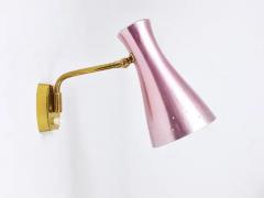  Stilnovo Stilnovo Style Pair Articulating Conical Brass Sconces Wall Lights Italy 1950s - 4054985