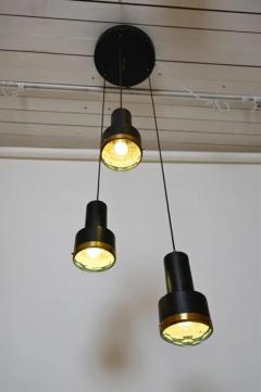 Stilnovo Stilnovo Three Light Faceted Glass Chandelier - 3326476