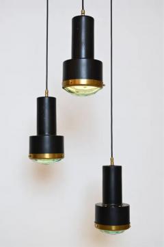  Stilnovo Stilnovo Three Light Faceted Glass Chandelier - 3326478