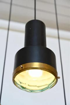  Stilnovo Stilnovo Three Light Faceted Glass Chandelier - 3326484