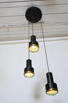  Stilnovo Stilnovo Three Light Faceted Glass Chandelier - 3326495