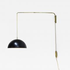  Stilnovo Stilnovo Wall Lamp Extendable Arm in Brass and Lacquered Metal 50s - 2864054