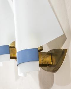  Stilnovo Stilnovo Wall Sconces Brass and Metal with Plexiglas Diffusers 1950 - 4647902