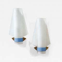  Stilnovo Stilnovo Wall Sconces Brass and Metal with Plexiglas Diffusers 1950 - 4648197