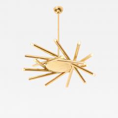  Stilnovo Stilnovo brass 18 light chandelier c1960 - 4344215