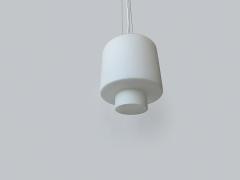  Stilnovo Stilnovo ceiling pendant in opaline glass and brass Italy 1960s - 4615045