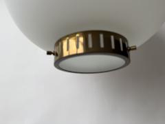  Stilnovo Stilnovo ceiling pendant in opaline glass and brass Italy circa 1960s - 4562098