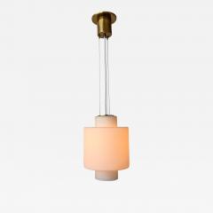  Stilnovo Stilnovo ceiling pendant in opaline glass and brass Italy circa 1960s - 4562236