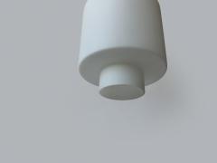  Stilnovo Stilnovo ceiling pendant in opaline glass and brass Italy circa 1960s - 4562214