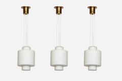 Stilnovo Stilnovo ceiling pendant in opaline glass and brass Italy circa 1960s - 4562245