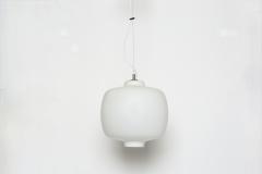  Stilnovo Stilnovo ceiling suspension light opaline glass and brass Italy 1960s - 4615218
