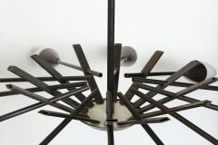  Stilnovo Stilnovo chandelier in patinated brass Italy circa 1960s - 4317717